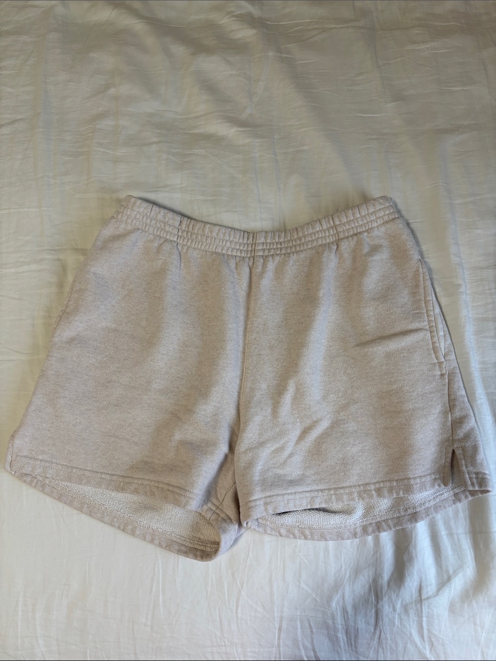 Brandy Melville Women's Cream Terry Lounge Sweat Shorts